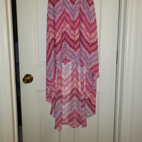 Liberty&Love high/low pink and purple dress, S - Picture 3 of 8